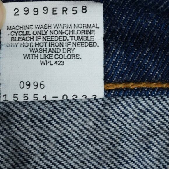 Vtg 90s Levis 551 Jeans Womens 16S (33x30) Relaxed Fit Tapered Leg High Rise - Picture 6 of 10